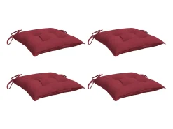 Cojines de palets de jardín 4 uds Oxford rojo tinto 50x50x7 cm ES727245