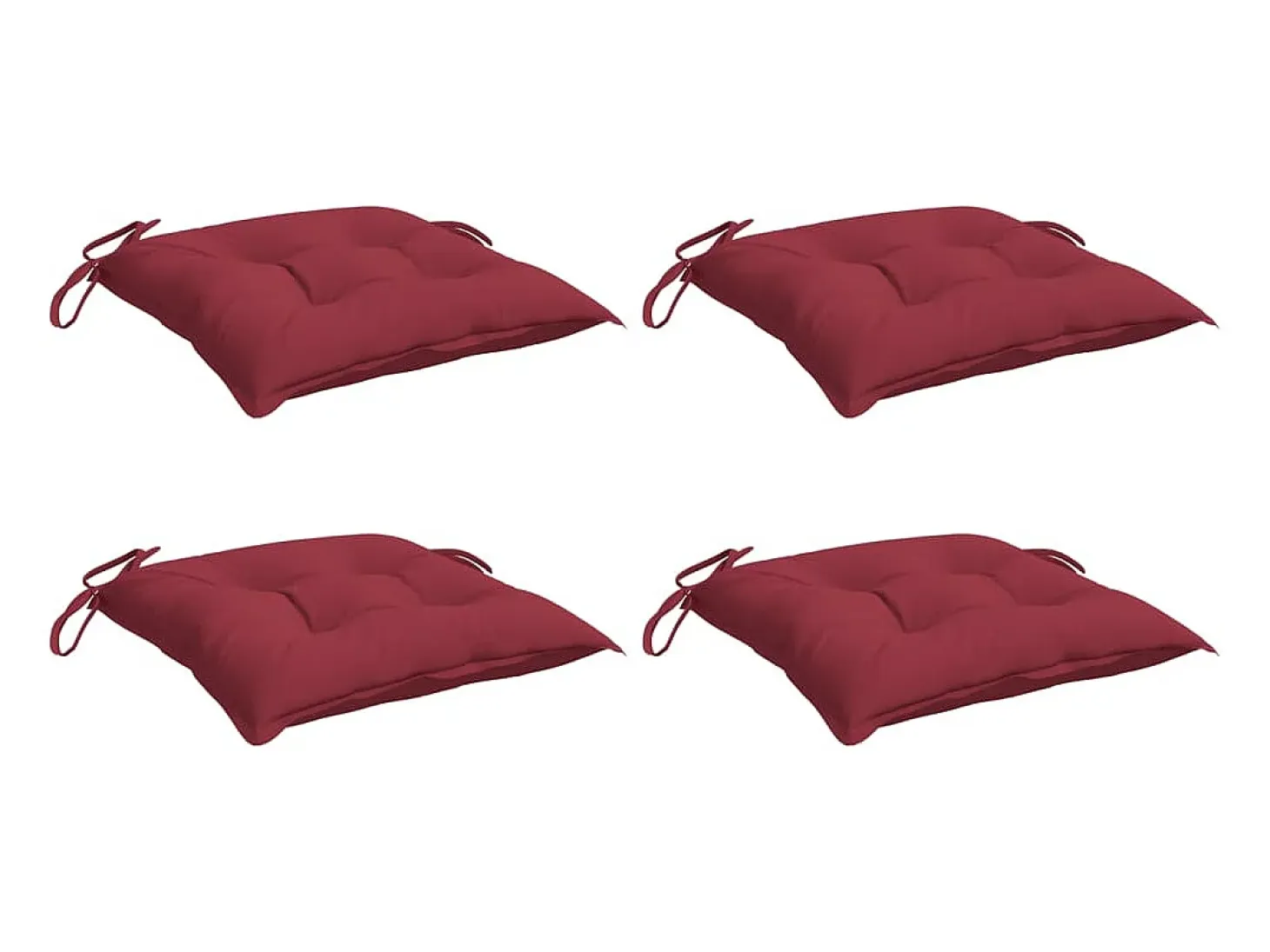 Cojines de palets de jardín 4 uds Oxford rojo tinto 50x50x7 cm ES727245