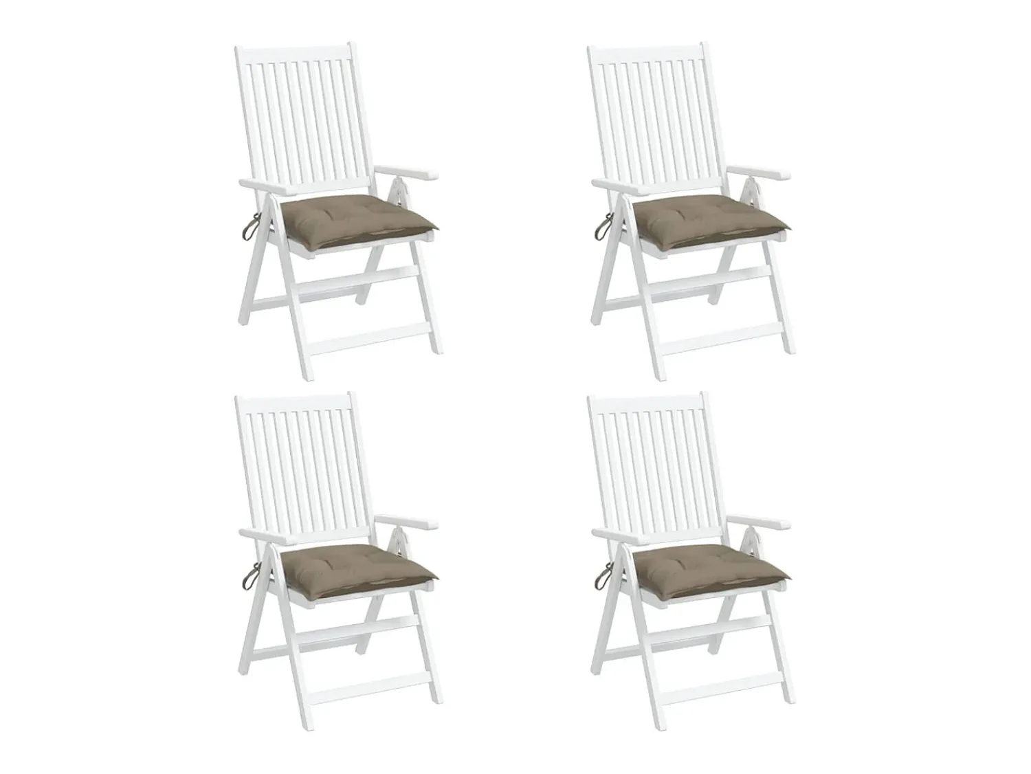 Clicnbuy Ropa De Casa^Cojines de palets de jardín 4 unidades tela Oxford taupé 50x50x7 cm Topo