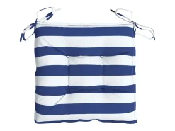 Cojines de silla 4 unidades tela Oxford rayas azul blanco 50x50x7 cm