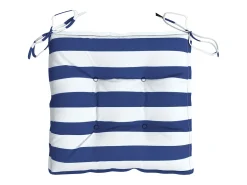 New Clicnbuy Cojines de silla 6 unidades tela Oxford rayas azul blanco 50x50x7 cm Multicolor