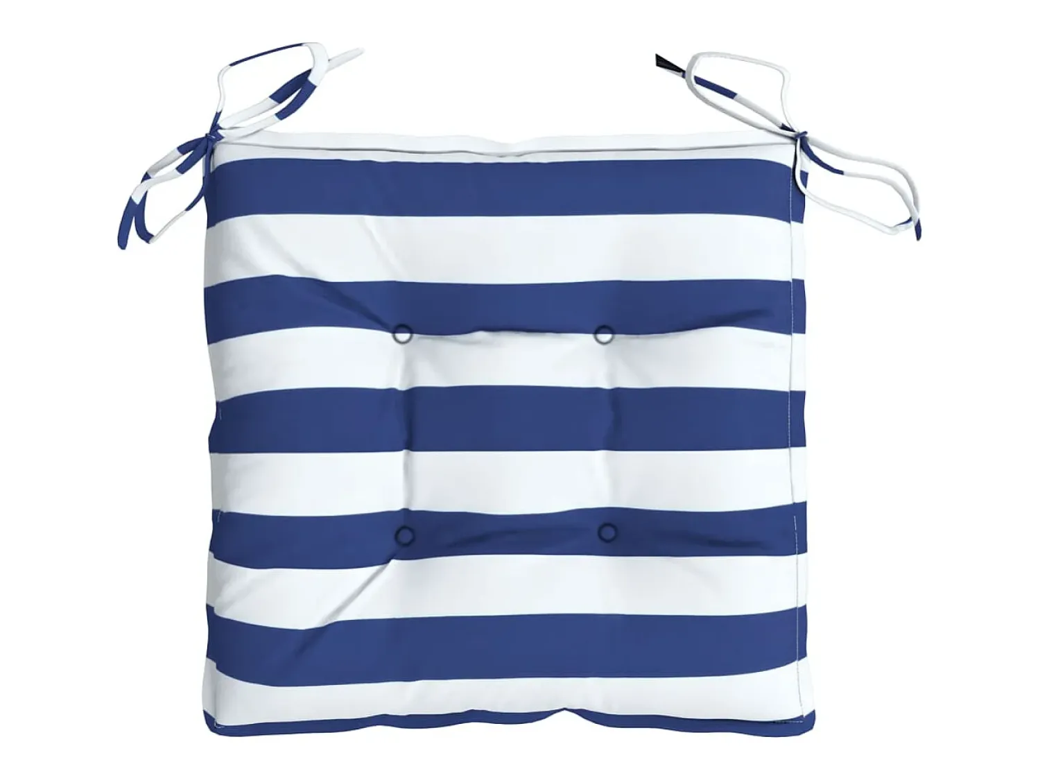 New Clicnbuy Cojines de silla 6 unidades tela Oxford rayas azul blanco 50x50x7 cm Multicolor
