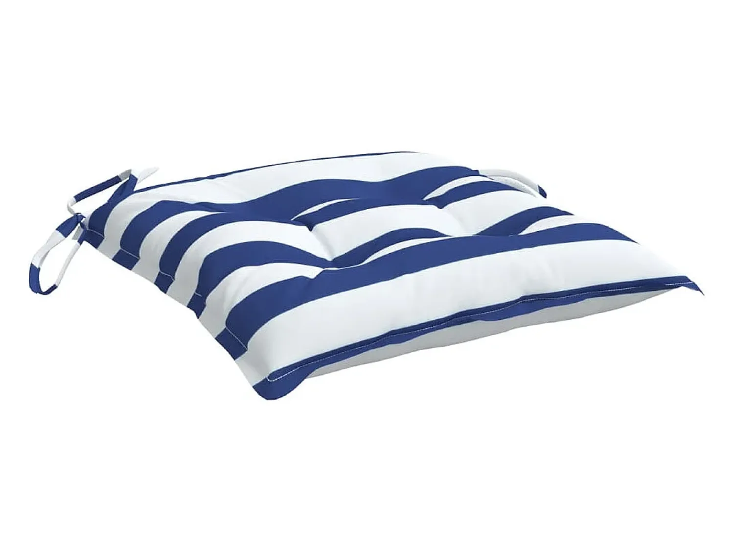 New Clicnbuy Cojines de silla 6 unidades tela Oxford rayas azul blanco 50x50x7 cm Multicolor