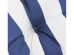 New Clicnbuy Cojines de silla 6 unidades tela Oxford rayas azul blanco 50x50x7 cm Multicolor