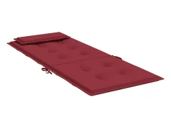 Cojines de silla con respaldo alto 2 unidades tela Oxford rojo tinto