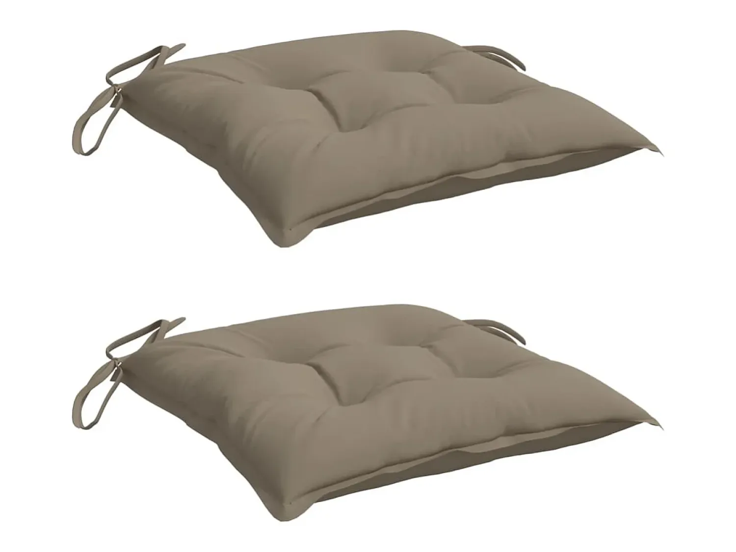 Clicnbuy Ropa De Casa^Cojines de silla de jardín 2 unidades tela Oxford taupé 40x40x7 cm Topo