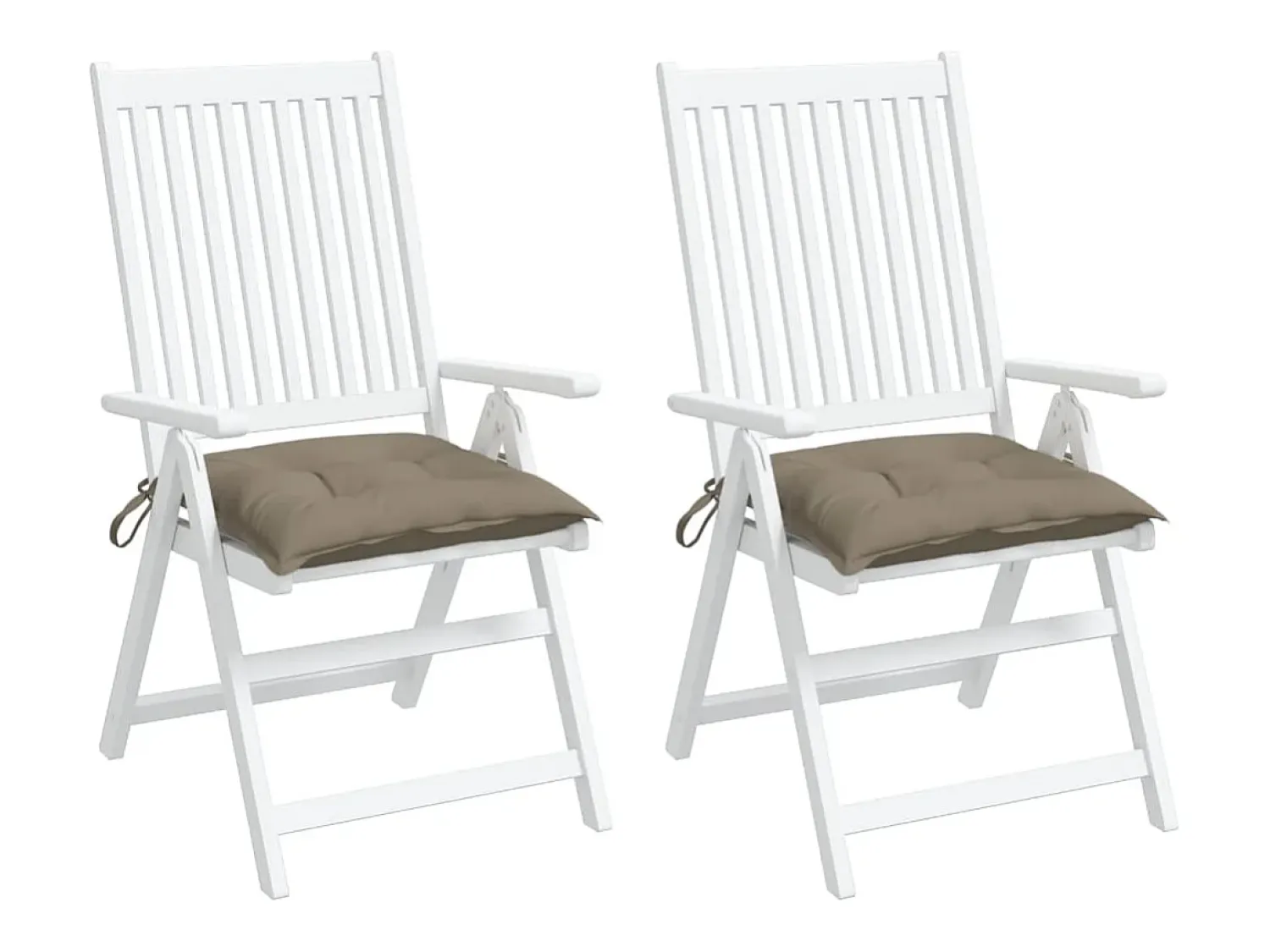 Clicnbuy Ropa De Casa^Cojines de silla de jardín 2 unidades tela Oxford taupé 40x40x7 cm Topo