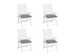Cojines de silla de jardín 4 unidades tela gris 40x40x7 cm