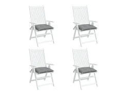 Cojines de silla de jardín 4 unidades tela gris 40x40x7 cm