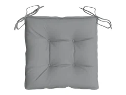 Cojines de silla de jardín 4 unidades tela gris 40x40x7 cm