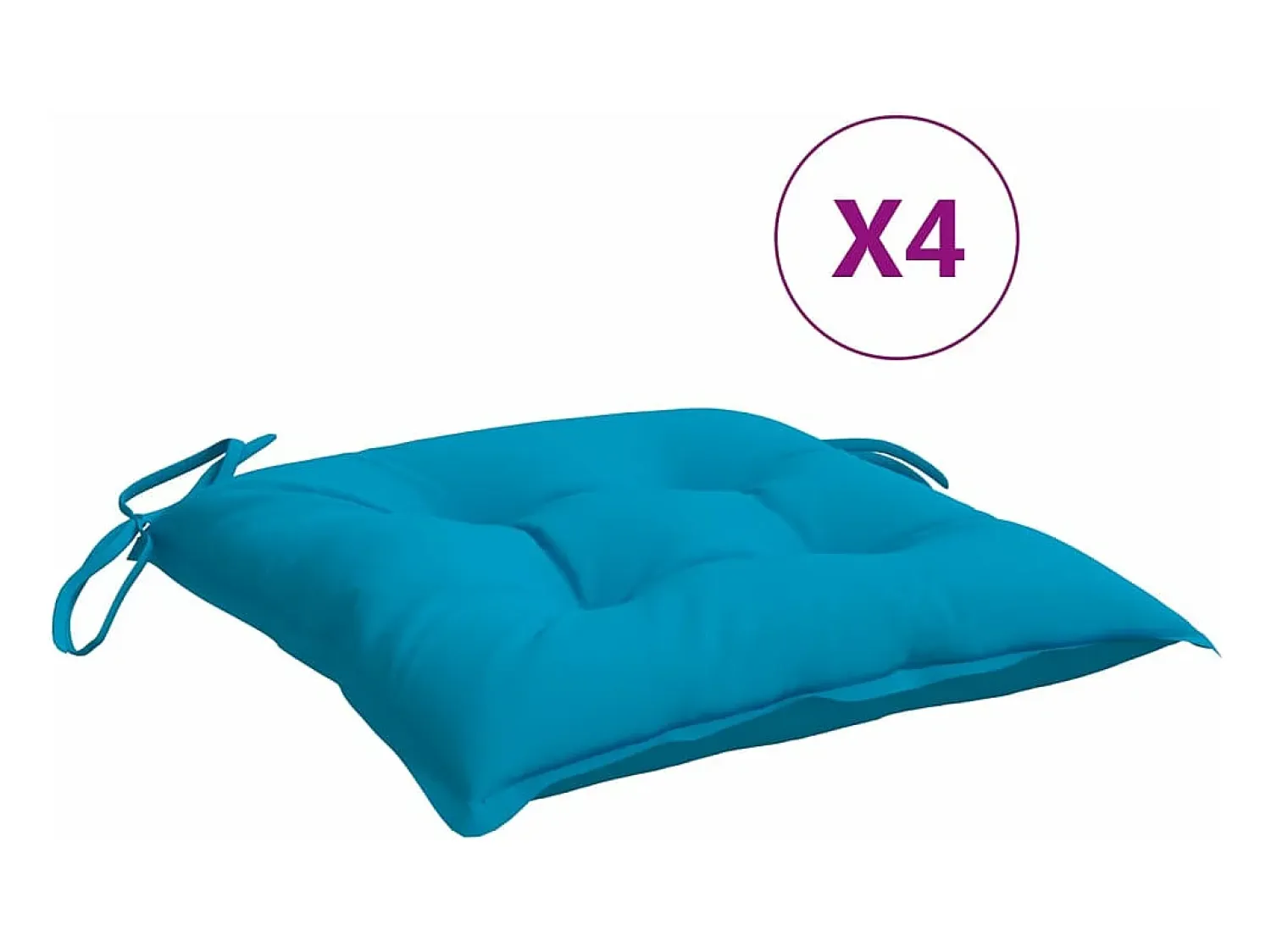 Sale Clicnbuy Cojines de silla de jardín 4 unidades tela Oxford azul 40x40x7 cm Multicolor