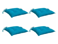 Sale Clicnbuy Cojines de silla de jardín 4 unidades tela Oxford azul 40x40x7 cm Multicolor