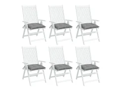 Cojines de silla de jardín 6 unidades tela Oxford gris 50x50x7 cm