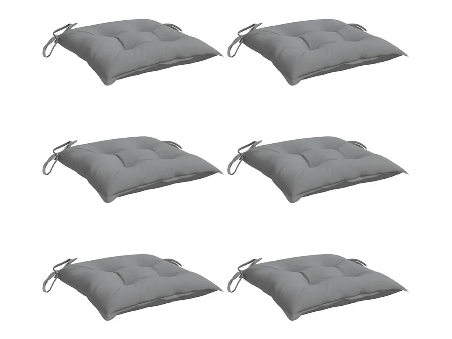 Cojines de silla de jardín 6 unidades tela Oxford gris 50x50x7 cm