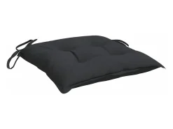 Cojines de silla de jardín 4 unidades tela Oxford negro 40x40x7 cm