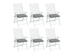 Outlet Clicnbuy Cojines de silla de jardín 6 unidades tela Oxford 40x40x7 cm Gris