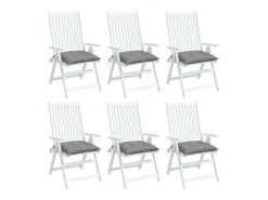 Cojines de silla de jardín 6 unidades tela Oxford gris 50x50x7 cm