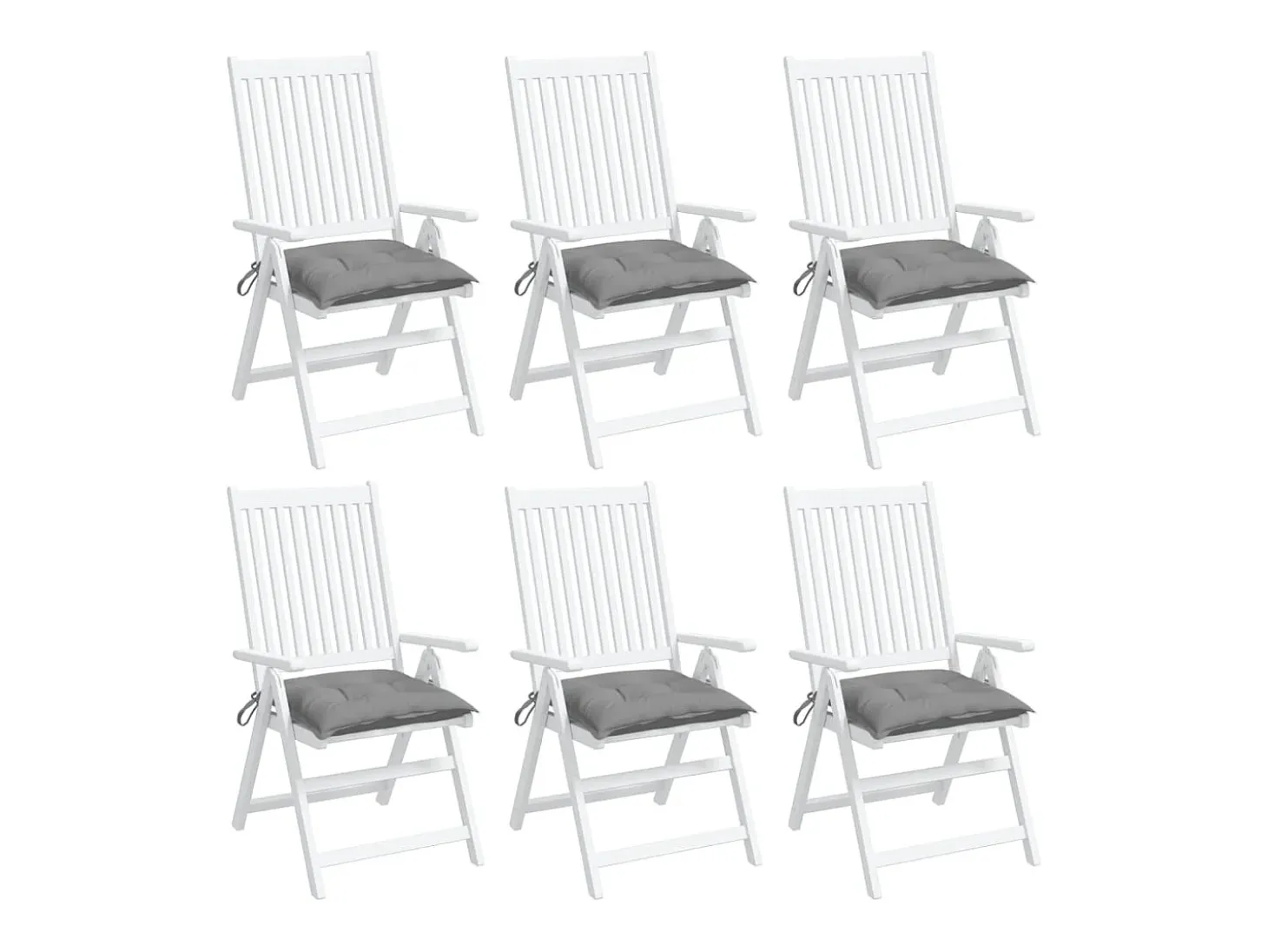 Cojines de silla de jardín 6 unidades tela Oxford gris 50x50x7 cm