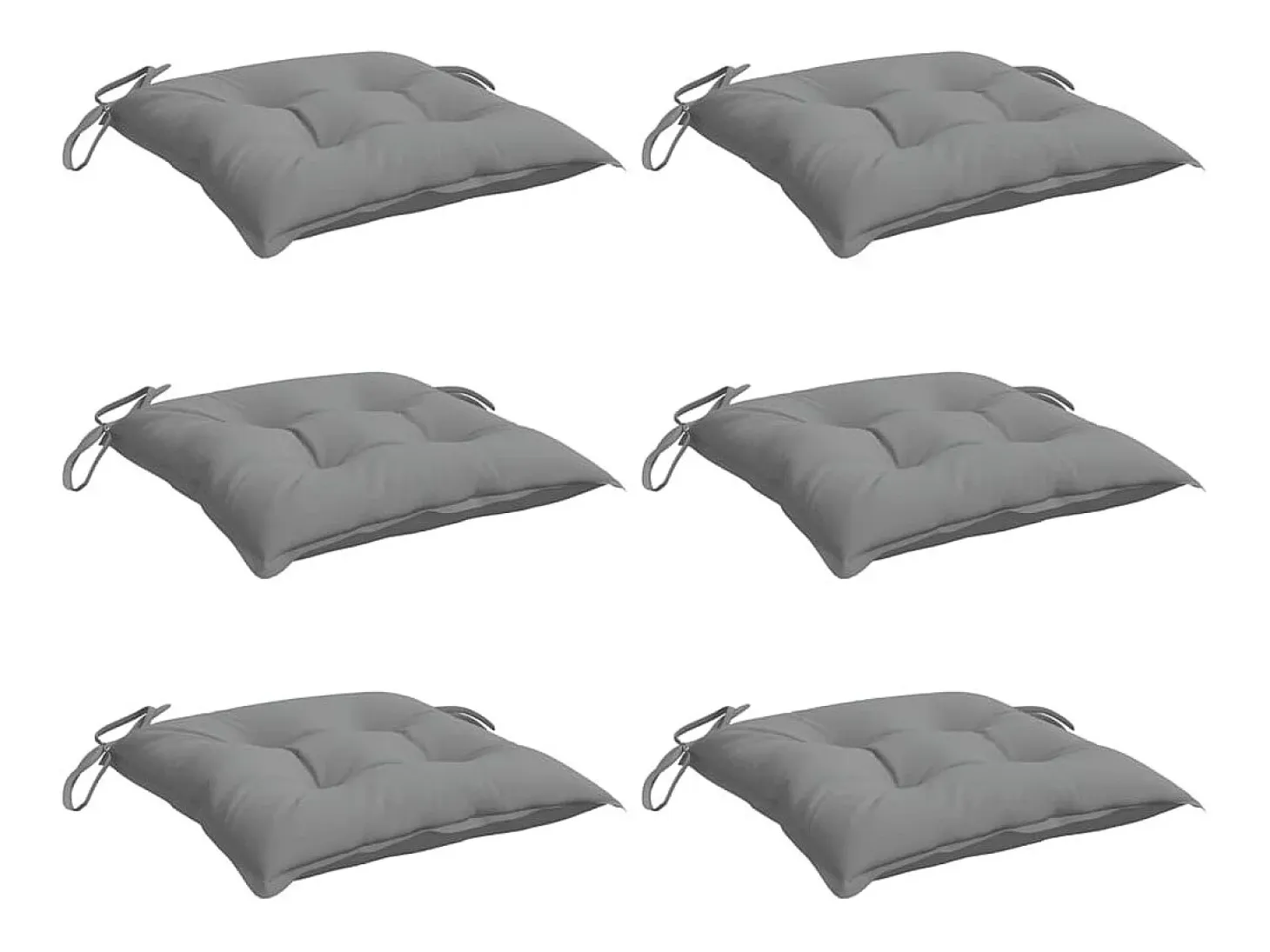 Cojines de silla de jardín 6 unidades tela Oxford gris 50x50x7 cm