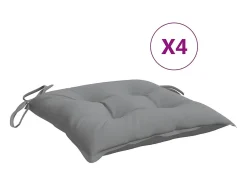 New Clicnbuy Cojines de silla de jardín 4 unidades tela Oxford 50x50x7 cm Gris