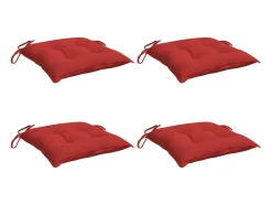 Clicnbuy Ropa De Casa^Cojines de silla de jardín 4 unidades tela Oxford 50x50x7 cm Rojo