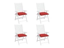 Clicnbuy Ropa De Casa^Cojines de silla de jardín 4 unidades tela Oxford 50x50x7 cm Rojo