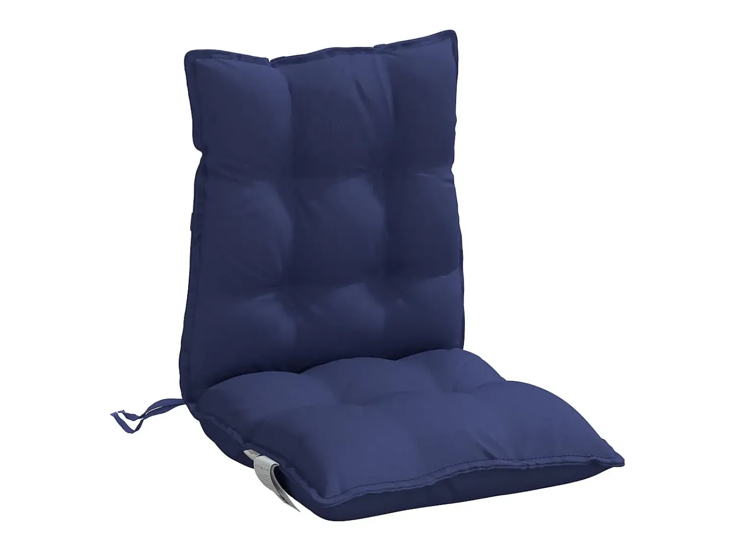 Sale Clicnbuy Cojines de silla de respaldo bajo 2 unidades tela marino Azul
