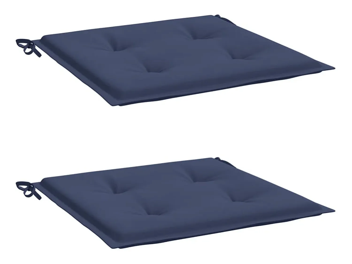 New Clicnbuy Cojines para muebles palets 2 unidades tela marino 40x40x3 cm Azul