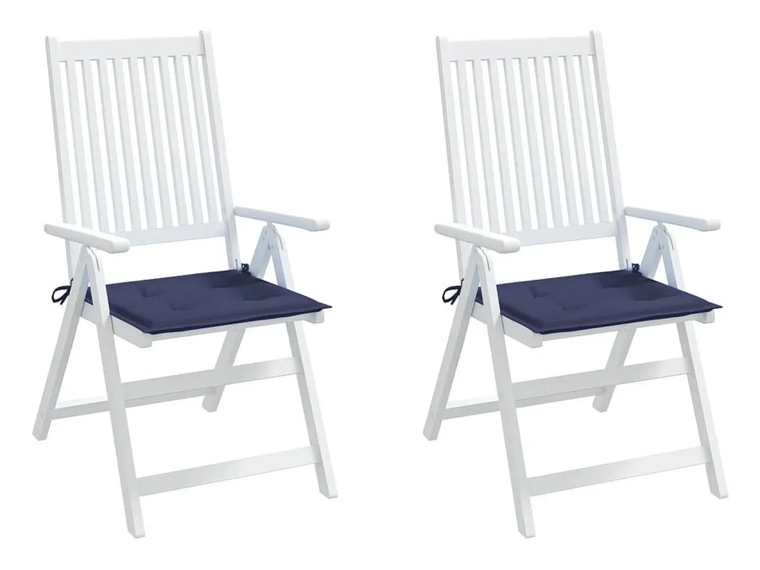 New Clicnbuy Cojines para muebles palets 2 unidades tela marino 40x40x3 cm Azul
