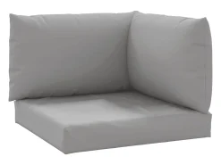 Cojines para palets 3 unidades tela Oxford gris