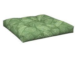Outlet Clicnbuy Cojines para palets 2 unidades tela estampado de hojas Verde