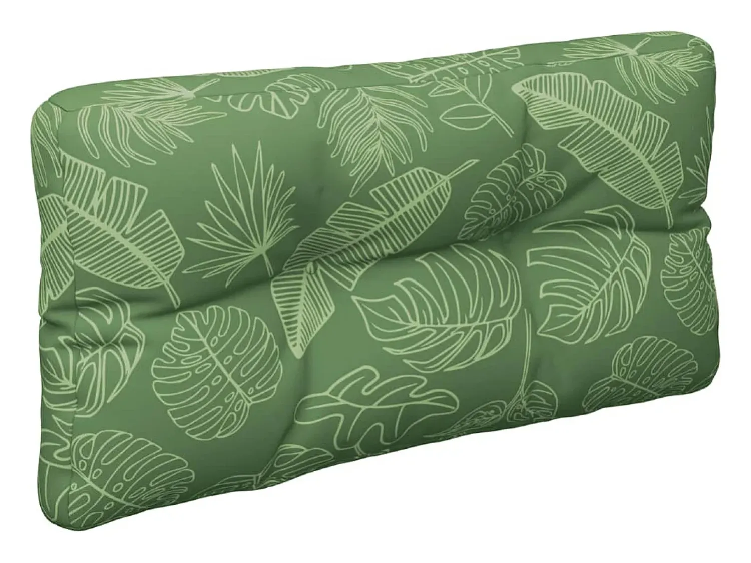 Outlet Clicnbuy Cojines para palets 2 unidades tela estampado de hojas Verde