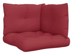 Discount Clicnbuy Cojines para palets 3 unidades tela tinto Rojo