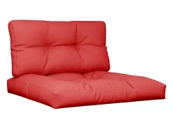Clicnbuy Cojines para palets 2 unidades tela Rojo