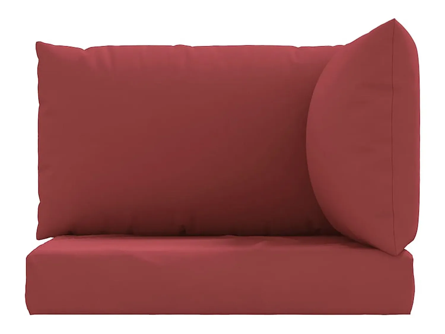 Clicnbuy Cojines para palets 3 unidades tela Oxford tinto Rojo