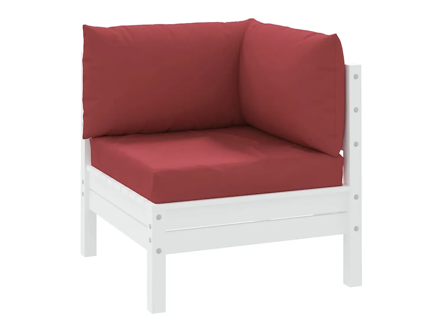 Clicnbuy Cojines para palets 3 unidades tela Oxford tinto Rojo