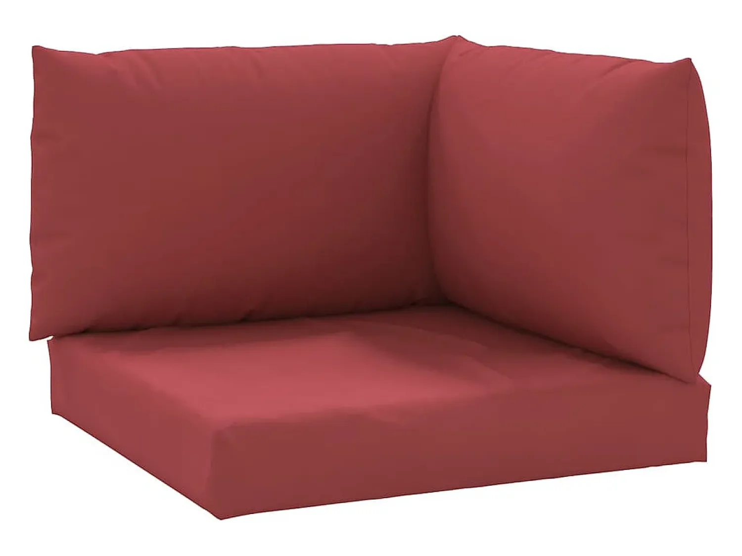 Clicnbuy Cojines para palets 3 unidades tela Oxford tinto Rojo
