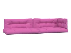 Cojines para palés 5 piezas tela rosa