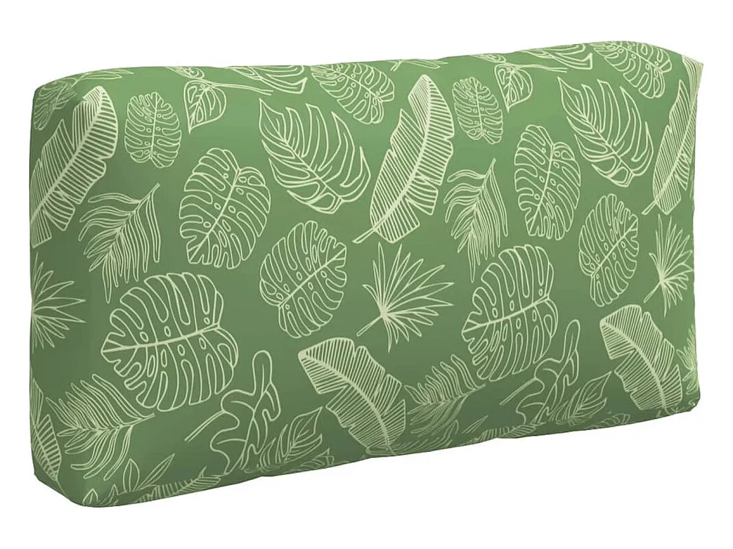 Clearance Clicnbuy Cojines para palés 3 piezas tela Oxford estampado de hojas Verde