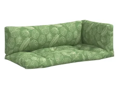 Clearance Clicnbuy Cojines para palés 3 piezas tela Oxford estampado de hojas Verde