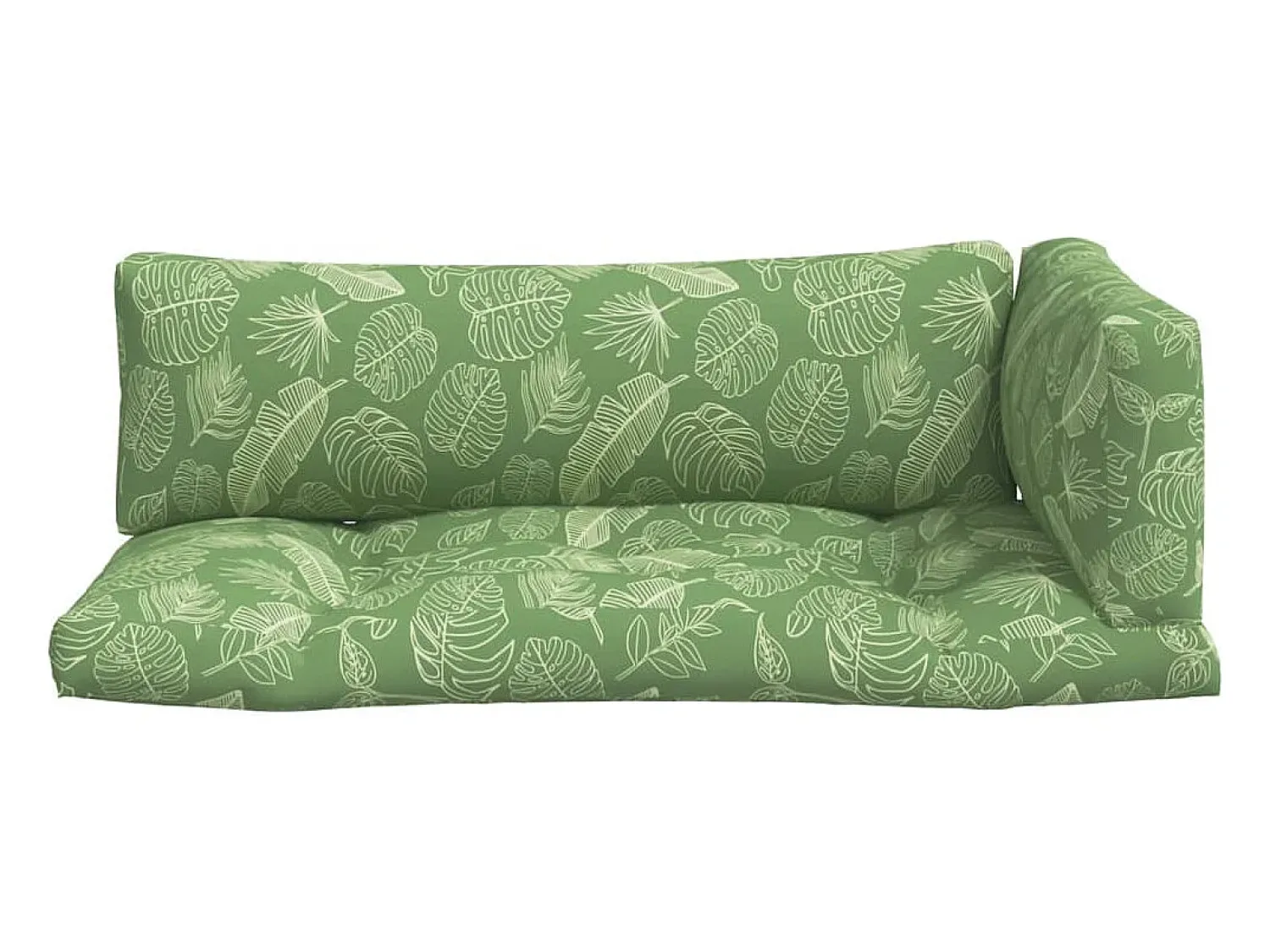Clearance Clicnbuy Cojines para palés 3 piezas tela Oxford estampado de hojas Verde