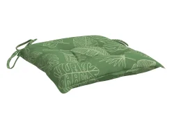 Clearance Clicnbuy Cojines para silla 2 unidades tela estampado de hojas 50x50x7 cm Verde
