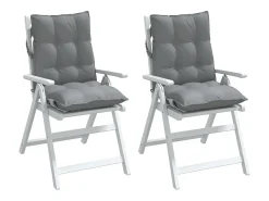 Sale Clicnbuy Cojines para silla con respaldo bajo 2 unidades tela Oxford Gris