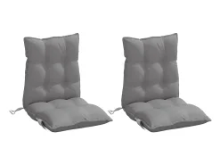 Sale Clicnbuy Cojines para silla con respaldo bajo 2 unidades tela Oxford Gris