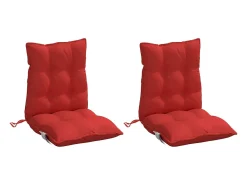 Cojines para silla con respaldo bajo 2 unidades tela Oxford rojo