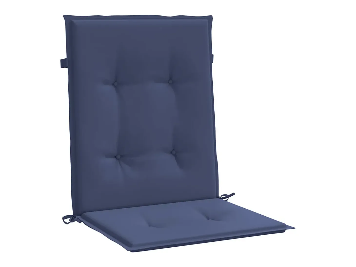 Cojines para silla con respaldo bajo 6 unidades tela azul marino