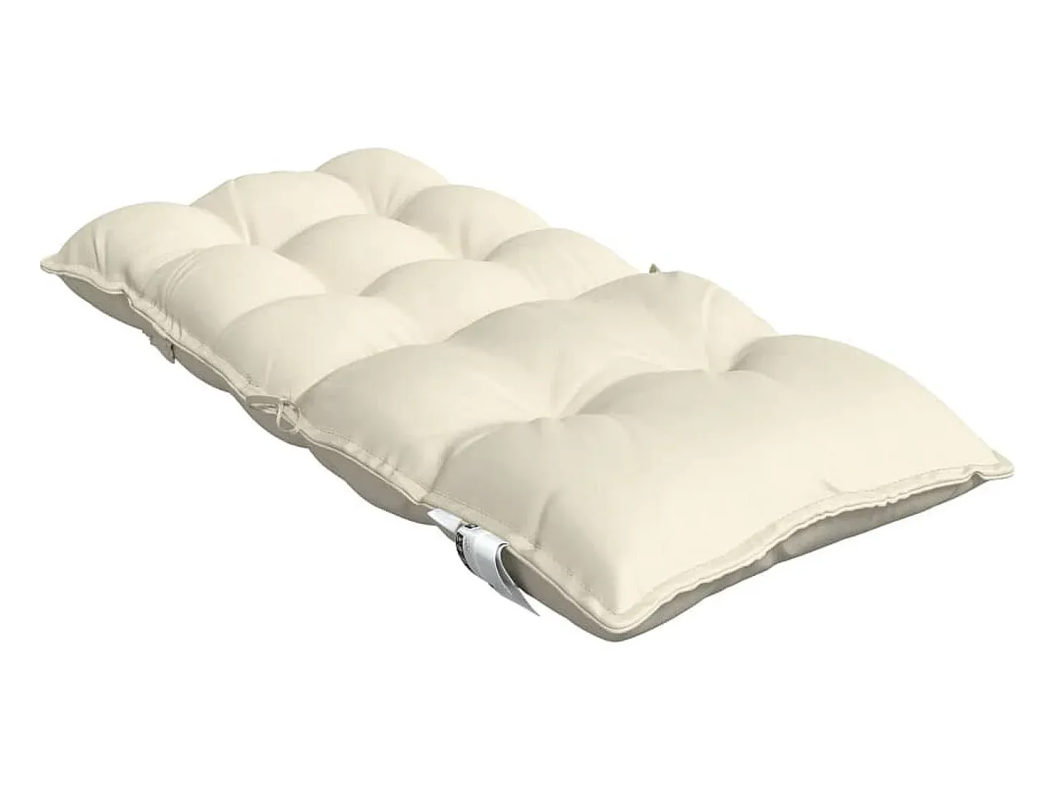 Clicnbuy Ropa De Casa^Cojines para silla con respaldo bajo 4 unidades tela Oxford Crema