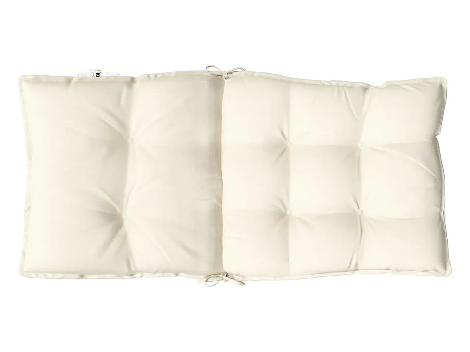 Clicnbuy Ropa De Casa^Cojines para silla con respaldo bajo 4 unidades tela Oxford Crema
