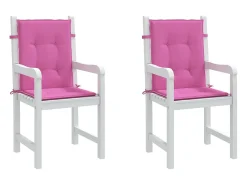 Clicnbuy Ropa De Casa^Cojines para silla con respaldo bajo 2 unidades tela Rosa