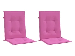 Clicnbuy Ropa De Casa^Cojines para silla con respaldo bajo 2 unidades tela Rosa
